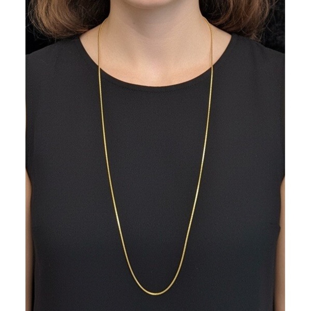 Vintage Monet Gold-Tone Snake Chain Necklace 37" Long Signed Layering Monet